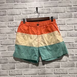 Chubbies Elastic Drawstring Orange White Blue USA 5.5” Cotton Shorts Men's Small